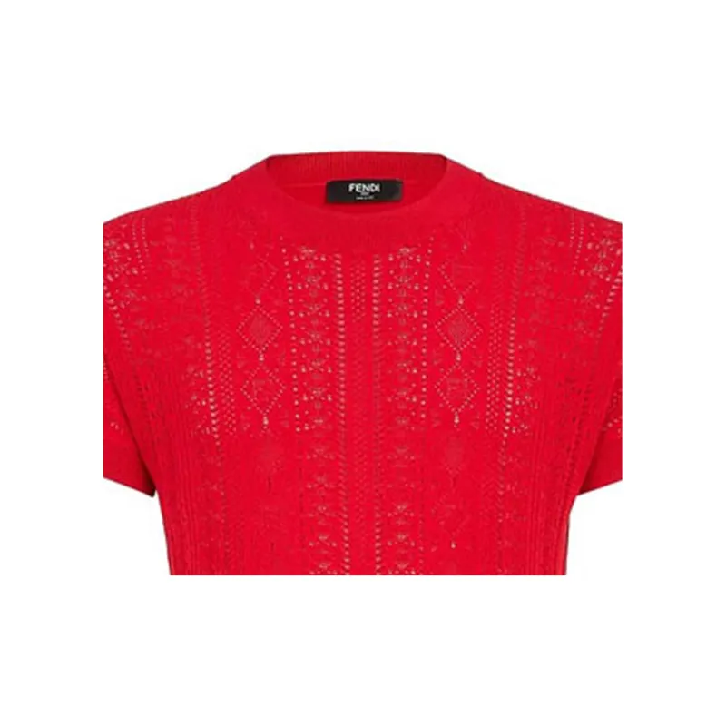 FENDI T Shirts Men Red-2