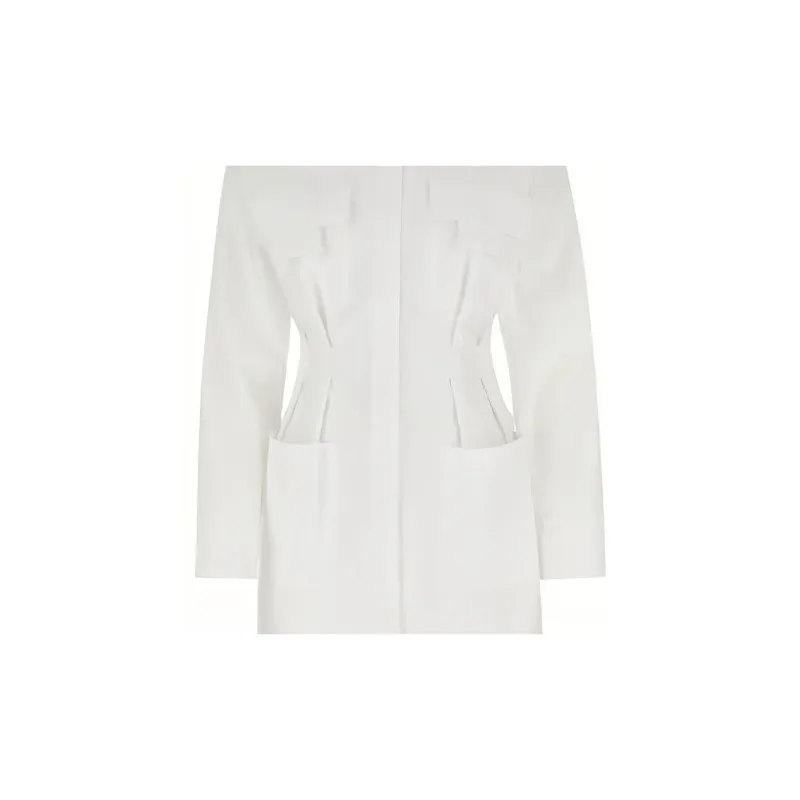 FENDI Long-Sleeved Dresses Women's White-4