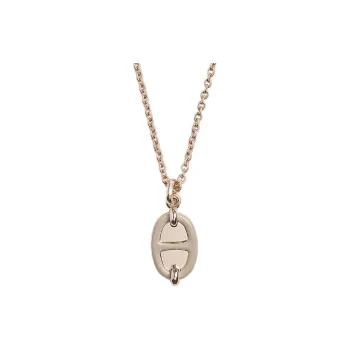 HERMES Metal Rose Gold Plated Necklaces Unisex Multicolor
