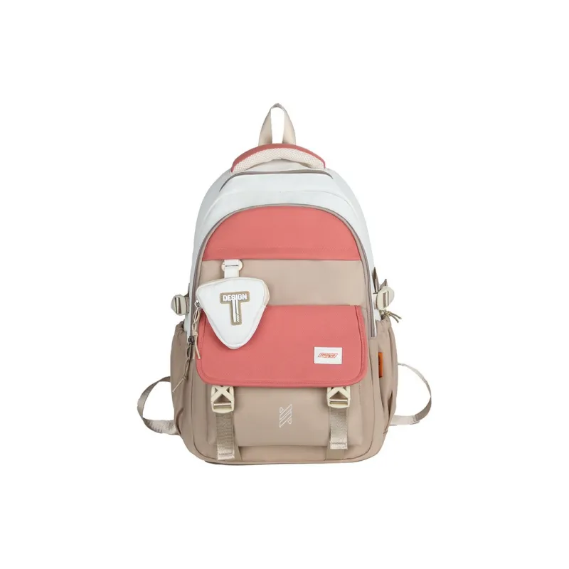 NOMK Nylon Carry Backpack Unisex Red/Green/Orange/Black/Dark Khaki/Light Khaki-19