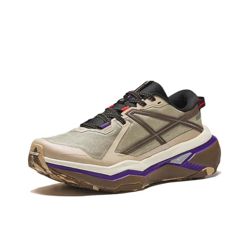 Anta Hunter Fury 2 Slip Resistant Cushioning Abrasion Resistant Low Top Trail Running Running Shoes Men's Beige Brown-1