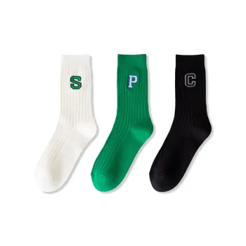 JIAZINI Mid Calf Socks Unisex 3 Pack