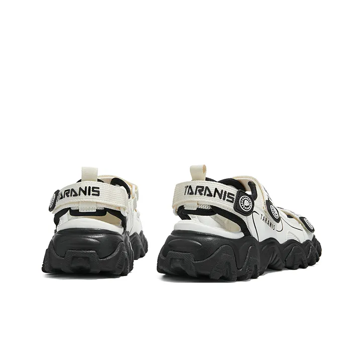TARANIS Slip Resistant Cushioning Wear Resistant Low Top Kids' Running Shoes Star White/Knight Black Teenagers-1