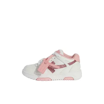 OFF WHITE Out Of Office Low Top Kids' Skateboarding Shoes White Pink Kids'