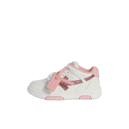 OFF WHITE Out Of Office Low Top Kids' Skateboarding Shoes White Pink Kids'