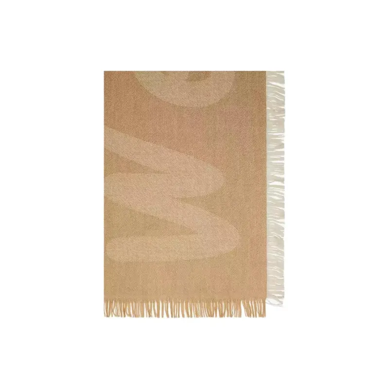 WEEKEND MaxMara Sheep Wool Knit Scarves Women's Camel-1