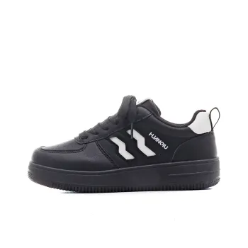 HUANQIU Non slip Lightweight Low Top Skateboard Shoes Women's Black White