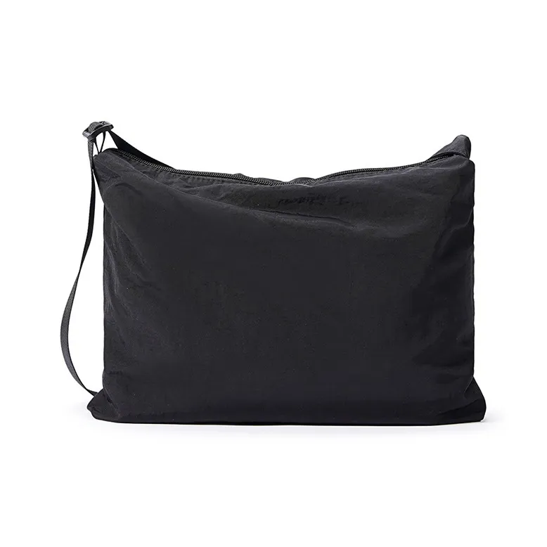 Dubaolu Fabric Shoulder Bag Medium Size Unisex Black/Curry-8