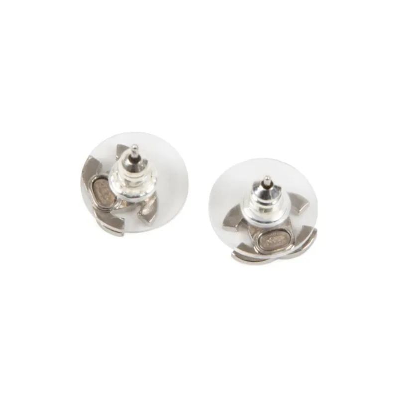 CHANEL 2010s Interlocking Cc Stud Earrings-2