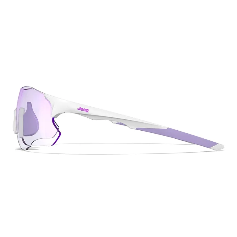 Jeep TR/Memory Plastic Irregular Shape Sunglasses Unisex White-1