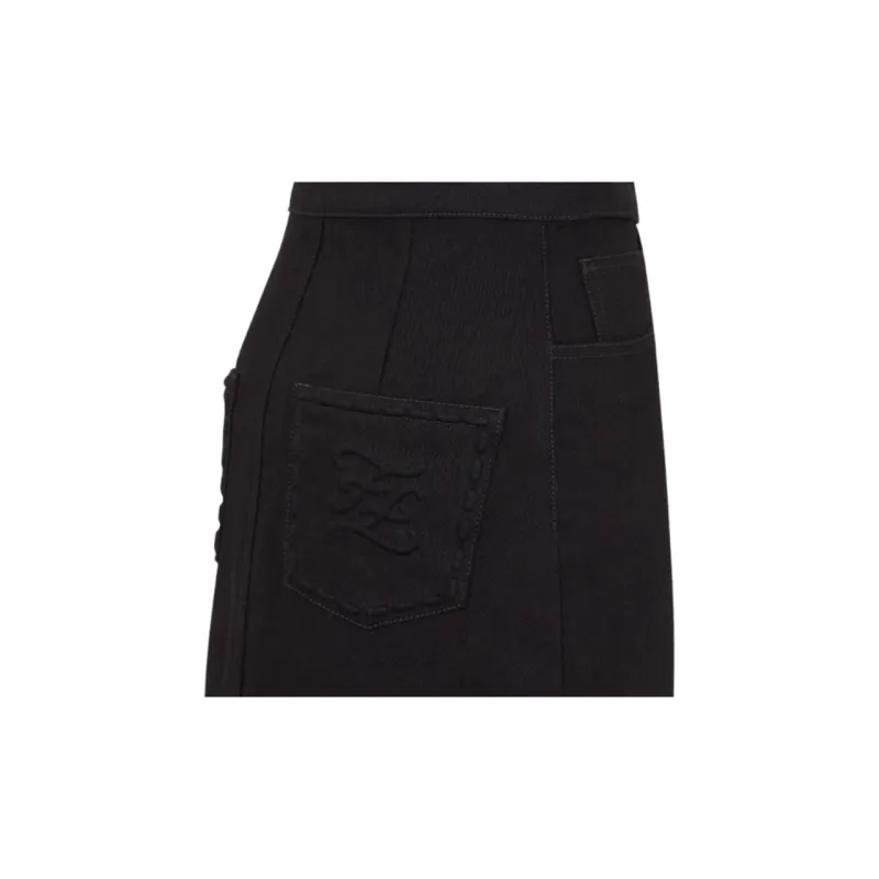 FENDI SS23 Denim Short Skirts Women's Black-2