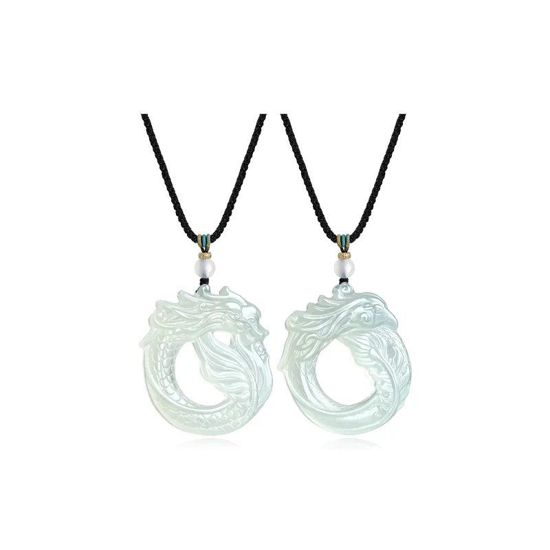 Tang Zhi Serpentine Jade Necklaces Unisex-10
