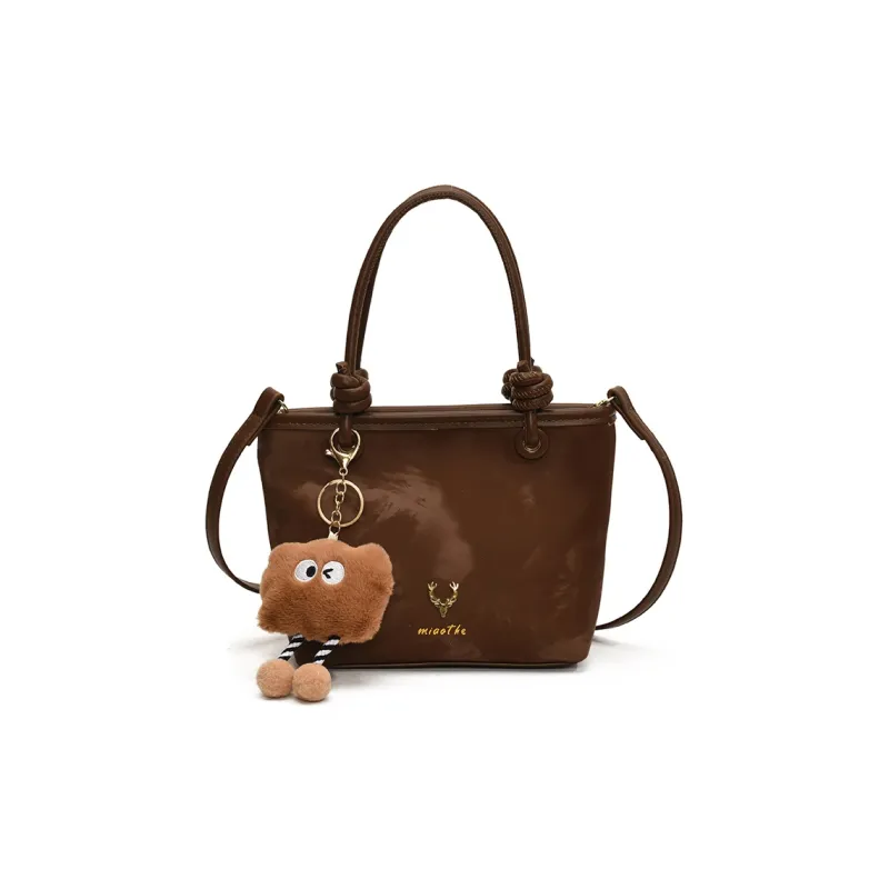Yalu PU Tote Bag, Shopping Bag, Shoulder Bag, Handbag Regular Women's Black/Beige/Brown-15