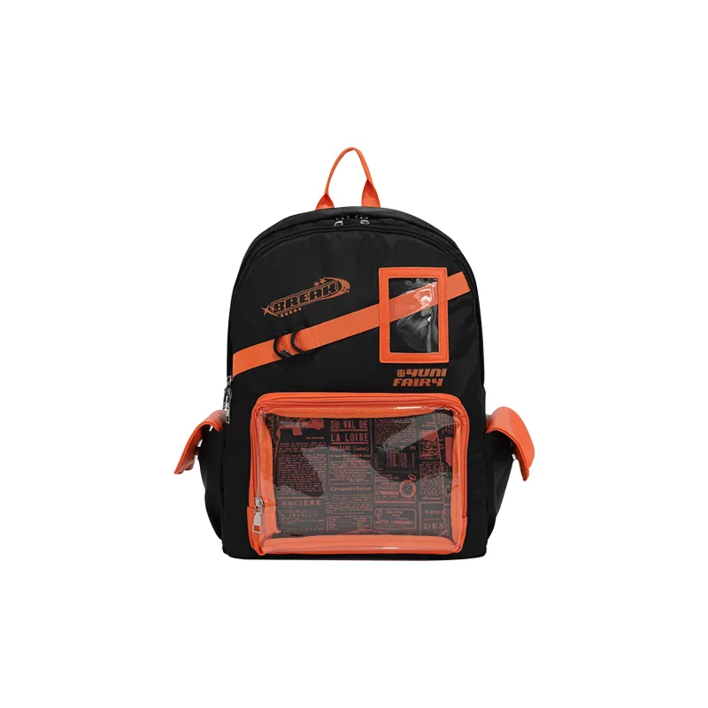 TAKI Nylon Baby Bag Badge Small Card Multi Pocket Anime Middle School Style With Zipper Regular Unisex Multicolor-9