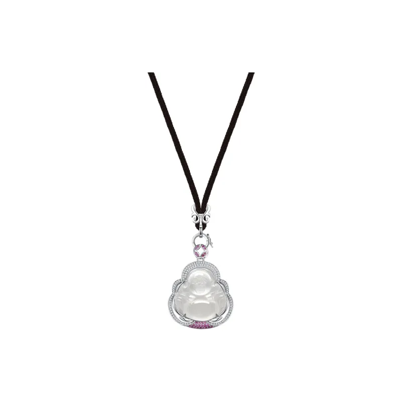 Heart Grass Chalcedony Jade Necklaces Women's-0
