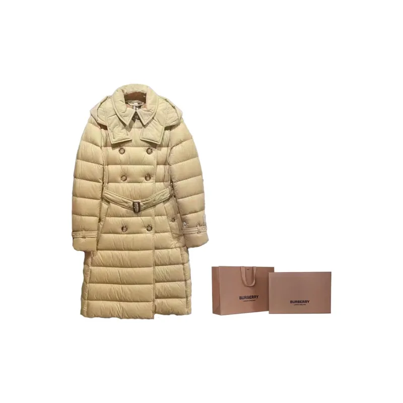 Burberry Arniston Hooded Puffer Long Down Jacket Honey-8