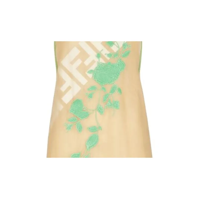 FENDI Floral Embroidered Sleeveless Dress-3