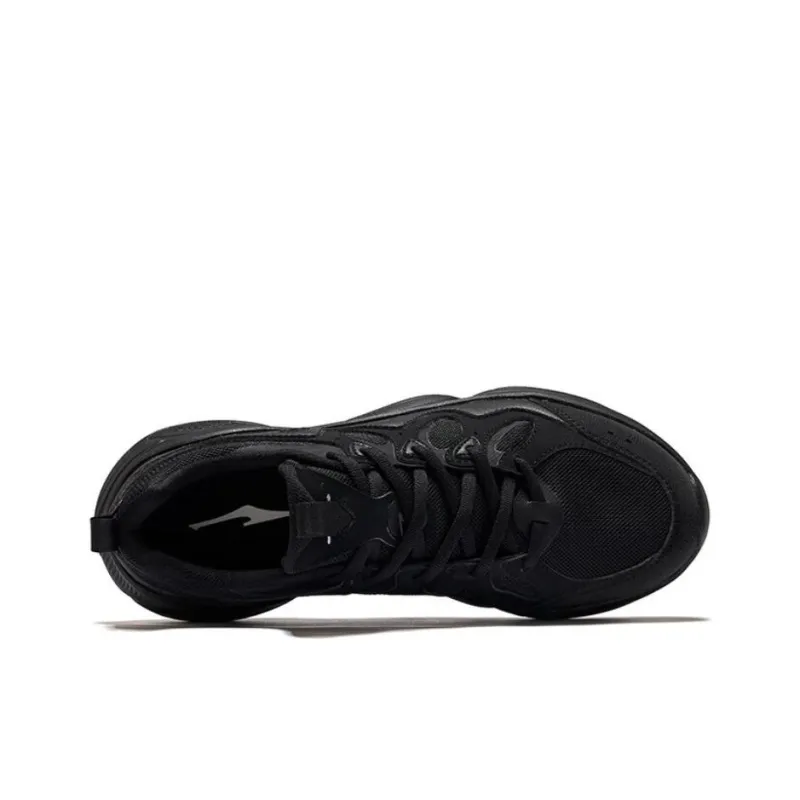 Erke Anti Slip And Wear Resistant Coverage Low Top Chunky Sneakers Men's Black-3