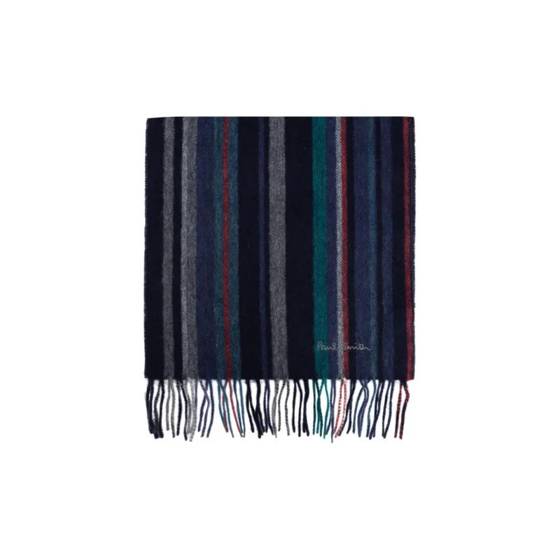 Paul Smith Wool Scarf With Fringes-0