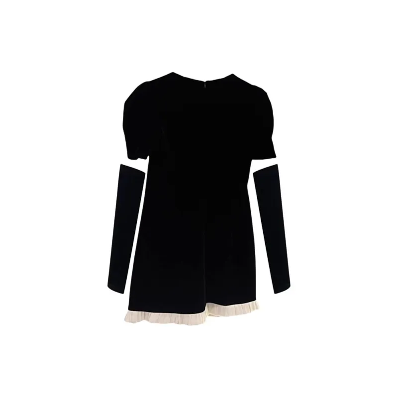 TUSHIFEI Long Sleeved Dresses Women's Black-1