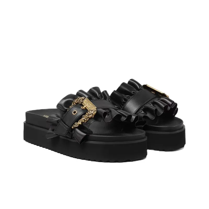 VERSACE JEANS COUTURE Slide Slippers Women's Black-2