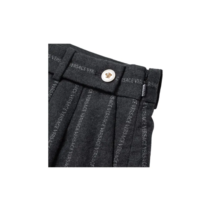 VERSACE Pinstripe Skirt 'Medium Grey'-8