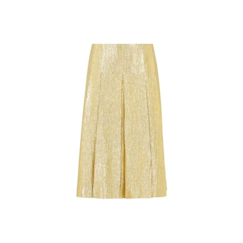 FENDI SS21 Casual Long Skirt Women's Yellow-3