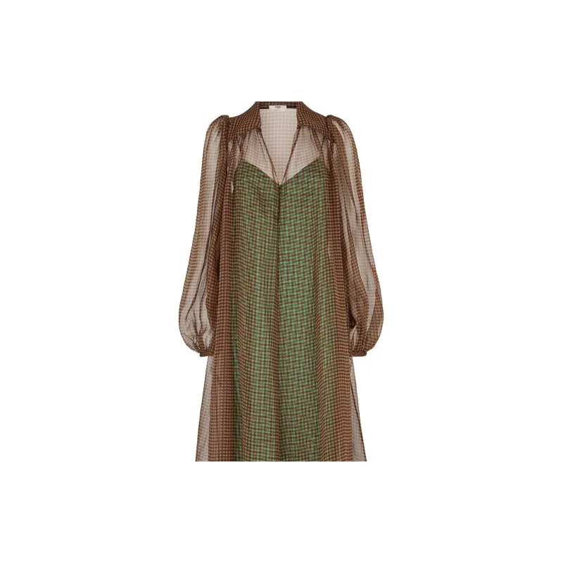 FENDI SS22 Long-Sleeved Dresses Women's Multicolor-2