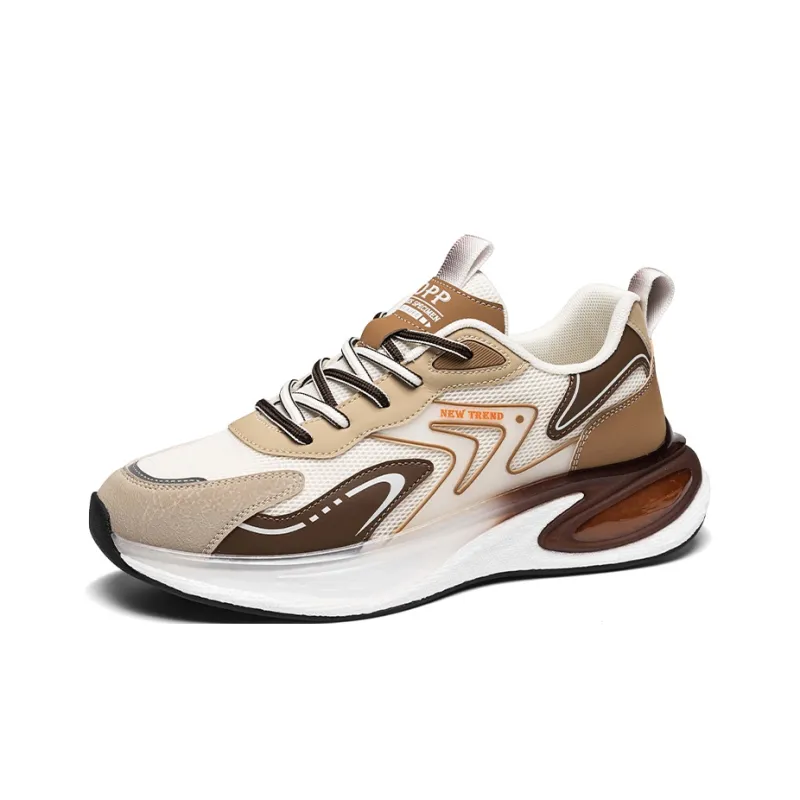 OPP Casual Shoes Men Low Top Beige Brown/Gray Blue-1
