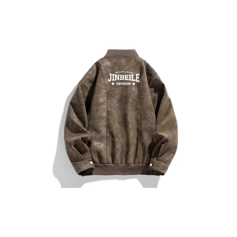 JINBEILE Jackets Coats Unisex Khaki-23