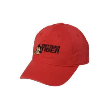 Onitsuka Tiger Cotton Baseball Caps Unisex Red