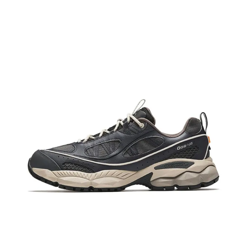 Anta Champion All Weather Series Slip Resistant, Abrasion Resistant Cushioning Low Top Casual Shoes Men's Gray Black-0