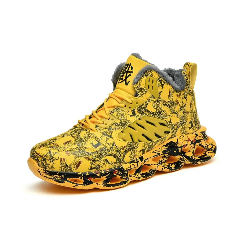 PNKE Anti-Slip And Wear-Resistant Lightweight Height Increasing Mid-Top Chunky Sneakers Men's-39