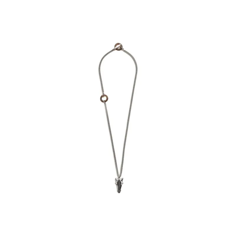 HERMES Palladium Plated Necklaces Unisex Silver-0