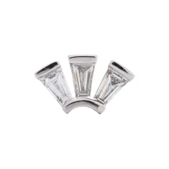 Maria Black 14K White Gold Modular Fan Diamond Stud Earring
