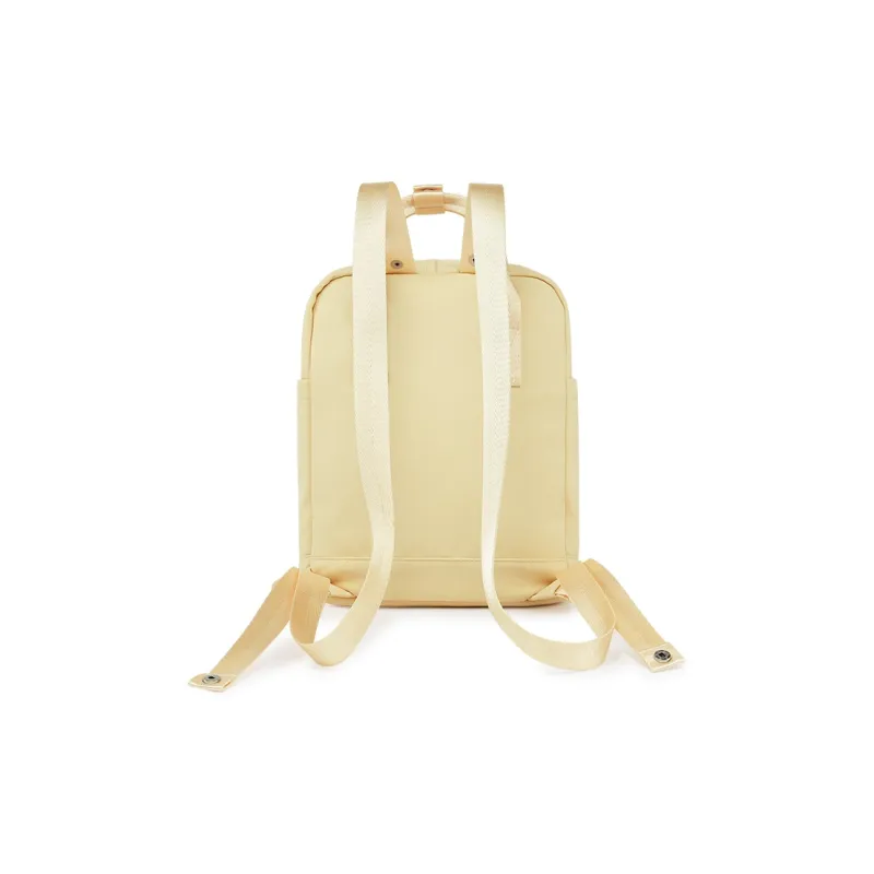 Teenie Weenie Fabric Backpack Unisex Cream Yellow/Sky Blue/Cherry Blossom Pink/Beige Apricot-2