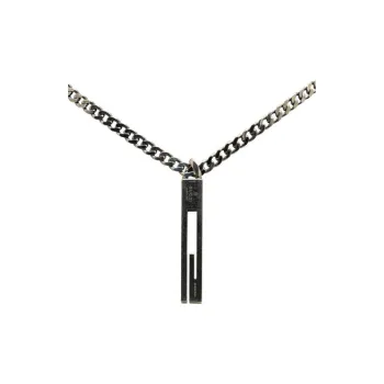 GUCCI 2000-2015 Sterling G Bar Pendant Costume Necklace