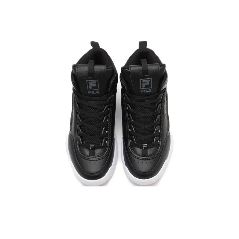 FILA Disruptor 2 Anti-Slip Wear-Resistant Mid-Top Casual Shoes Unisex Black-2