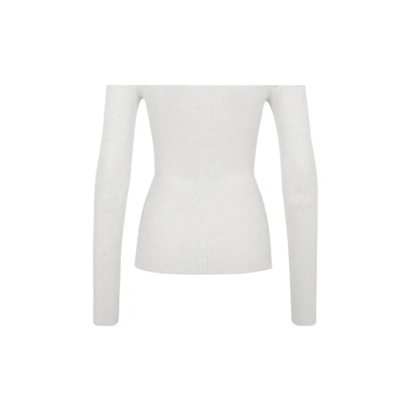 FENDI By Marc Jacobs Mesh Sweater White-3
