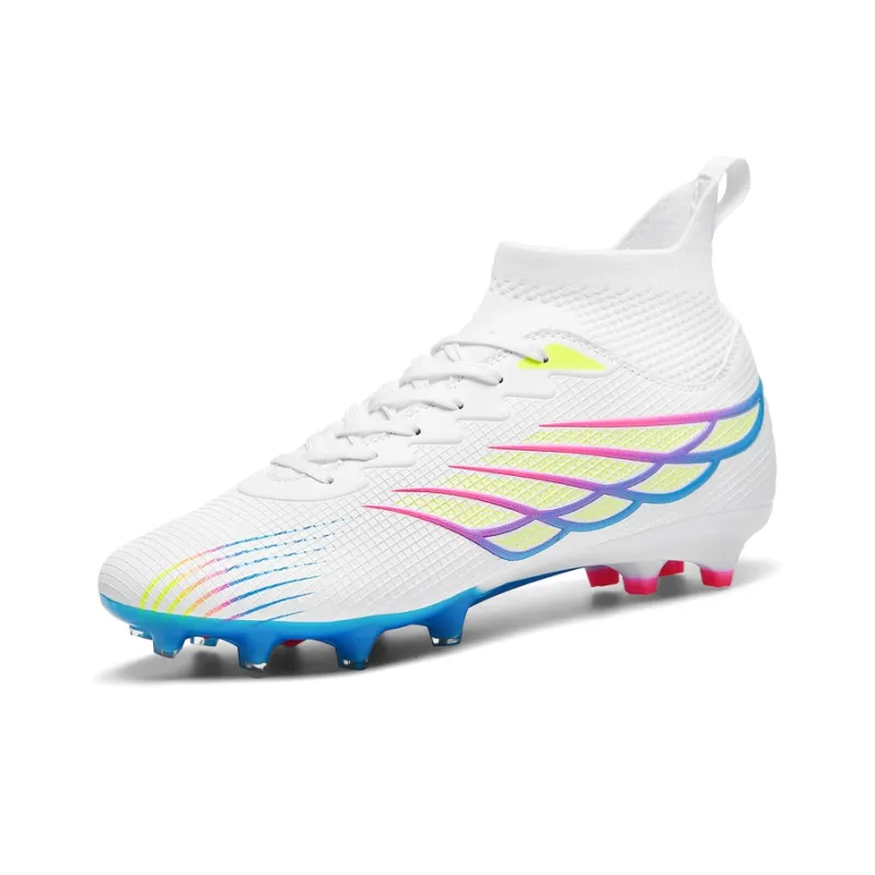 Kuding Non slip Support High Top Kids' Soccer Shoes Teenagers-16