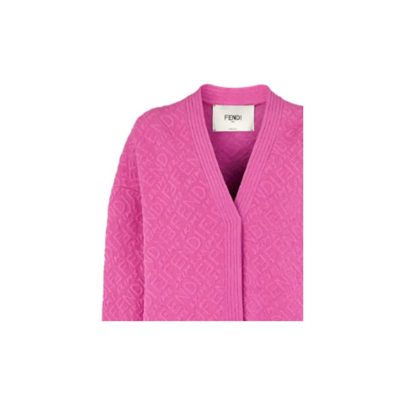 FENDI X Skims Embossed Cardigan Colorado-5