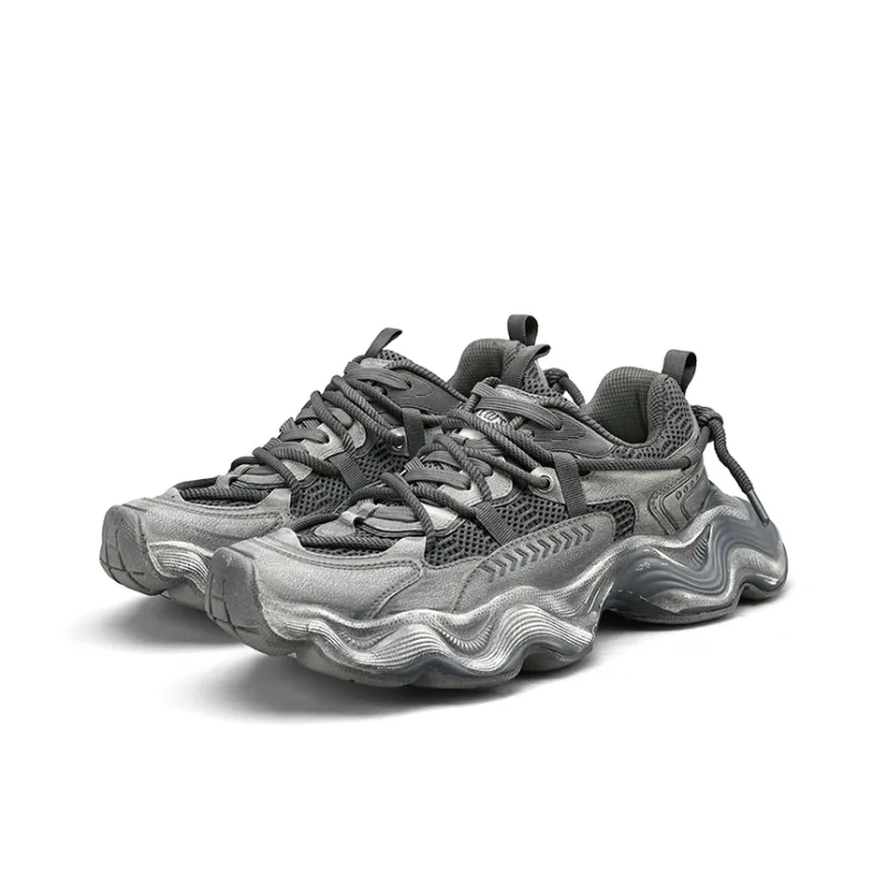 TCELLARS Cushioning Abrasion Resistant Lightweight Height Increasing Mat Low Top Chunky Sneakers Men's-1