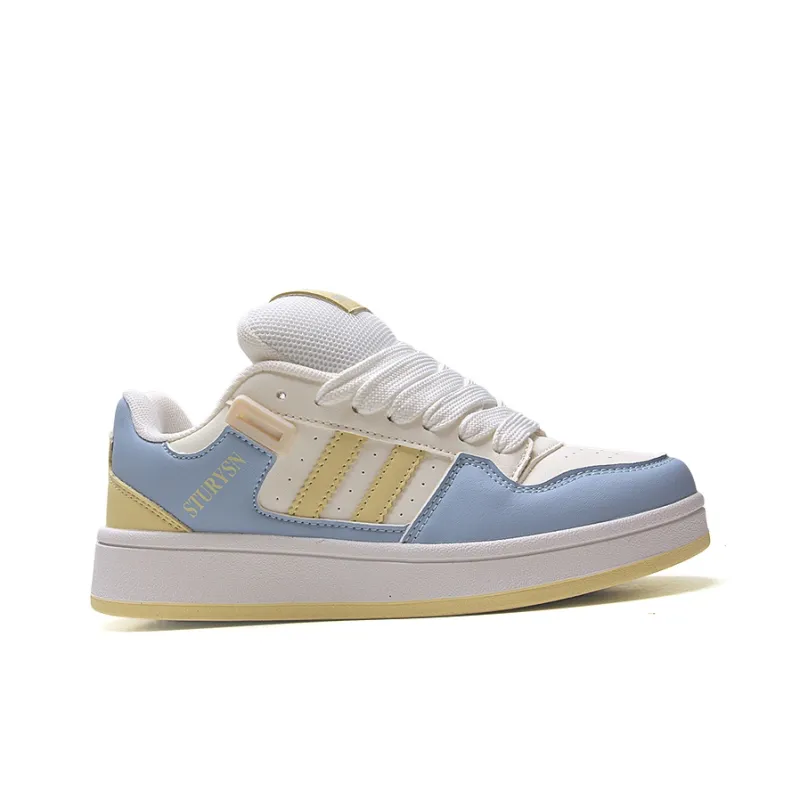 STUR YSN Low Top Skateboard Shoes Women's Egg Yellow Moon-3