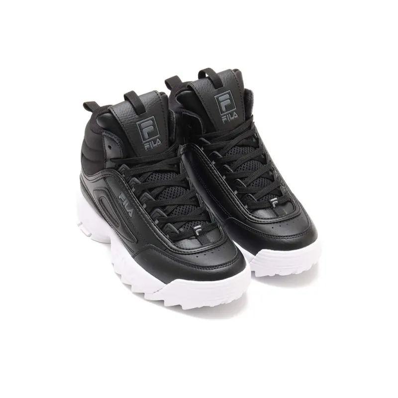 FILA Disruptor 2 Anti-Slip Wear-Resistant Mid-Top Casual Shoes Unisex Black-1