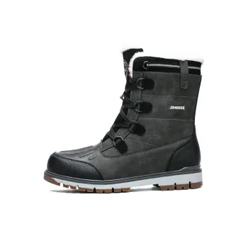 King Jinmai Cushioned Slip Resistant Crew Snow Boots Men's