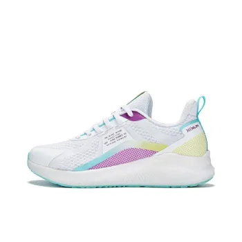 361° Cushioning And Breathable Low Top Running Shoes Women's White Purple Versatile