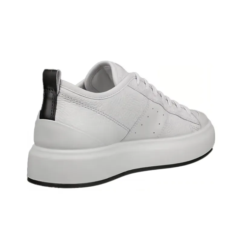 Ecco Low Top Skateboard Shoes Women's White-3