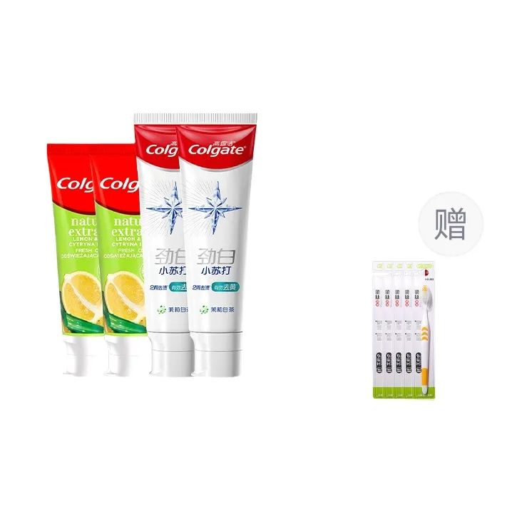 COLGATE Refreshing Bright White Toothpaste Set Fresh Breath Set Of 9-3