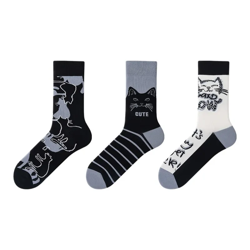 MIIOW Mid Calf Socks Unisex 3 Pack-11