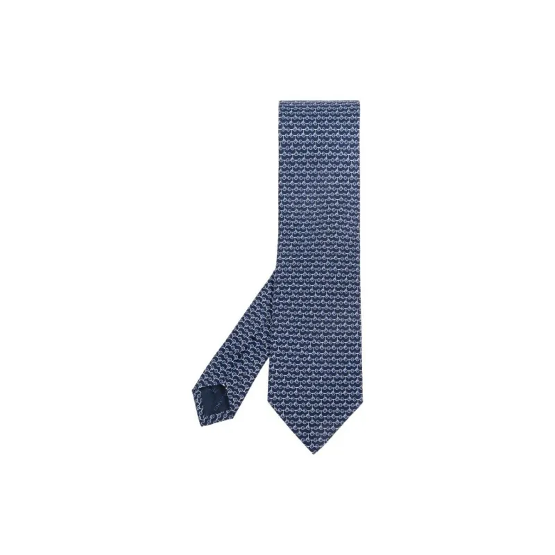 Ferragamo Pattern Printed Pointed Tip Tie-0